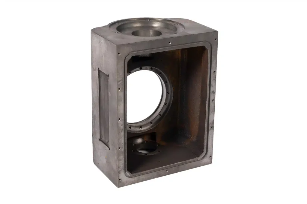 5-axis machined structural housing with deep cavity and multi-face features