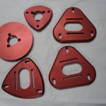 红色阳极氧化精密板和支架