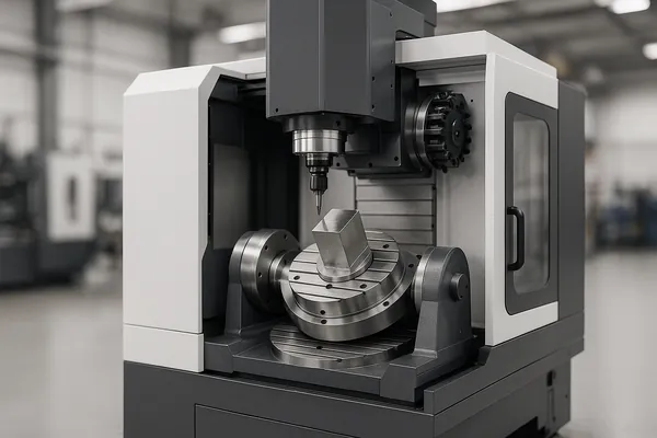 Overview of a modern 5-axis CNC machine used for high-precision manufacturing