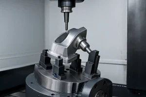 5-axis part fixturing setup during machining