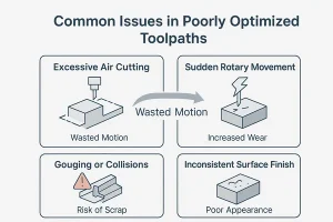 Common toolpath errors in 5-axis machining.