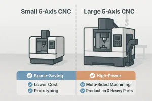 Comparison Between Small and Large 5 Axis CNC Machines