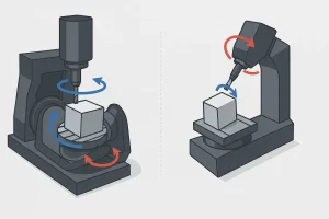 Comparison between trunnion-style and swivel-head 5-axis machines