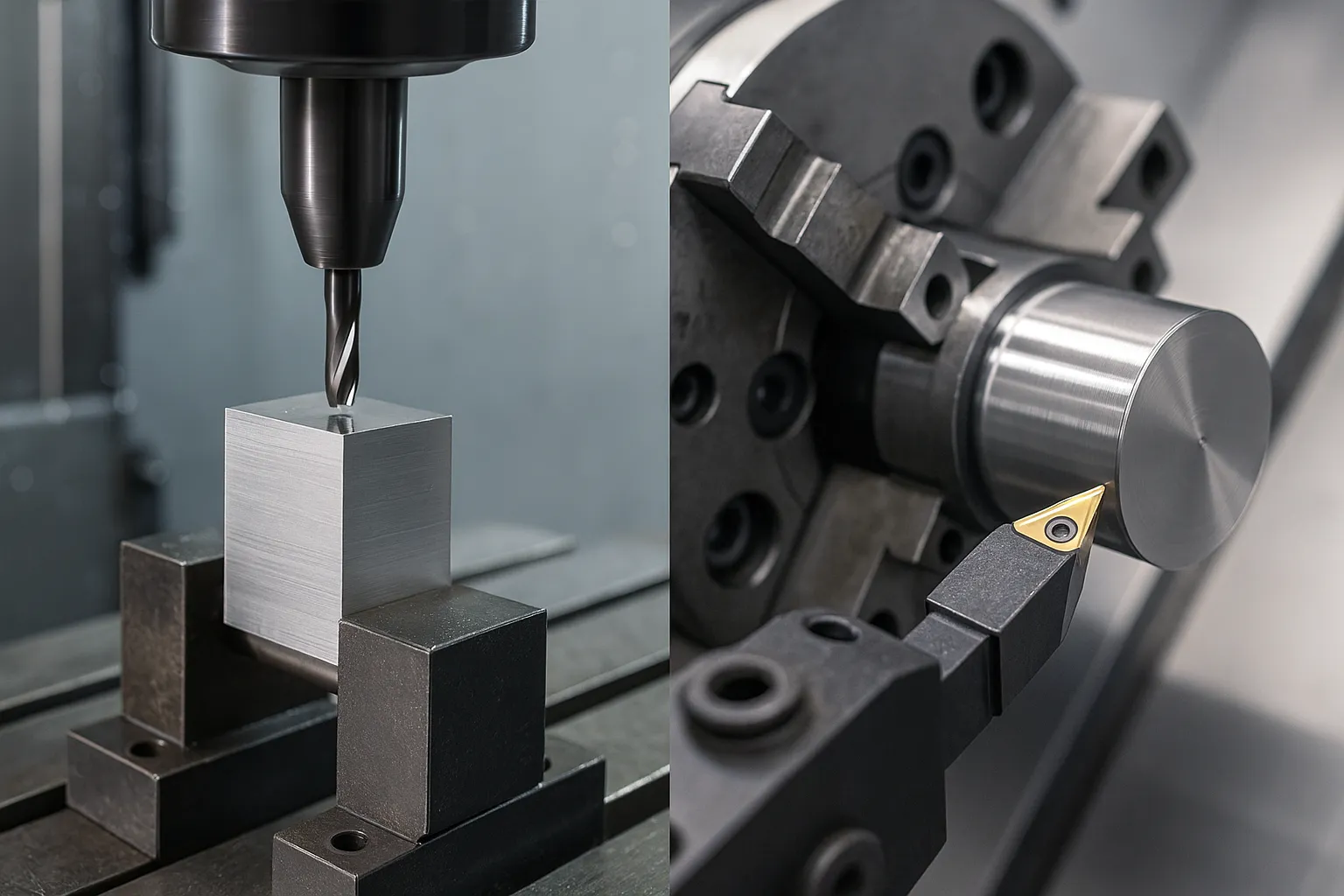 Fresagem CNC vs. Torneamento