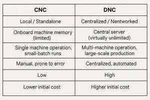 CNC vs DNC Side By Side Comparison
