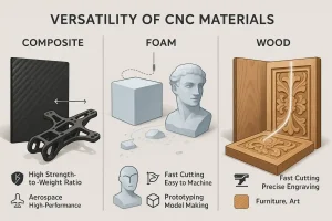 CNC materials versatility