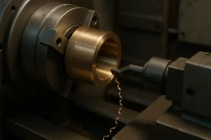 CNC Torneado Bronce Acabado Paso