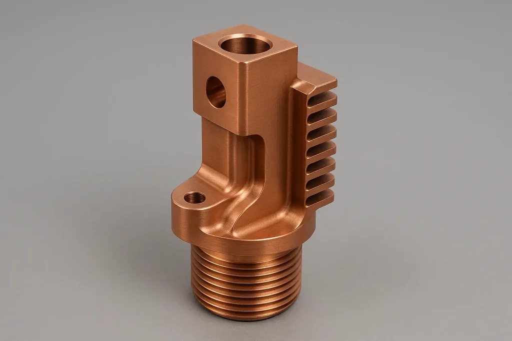 Chrome Copper C18200 Electrode Holder, CNC Welding Fixture with Heat Fins