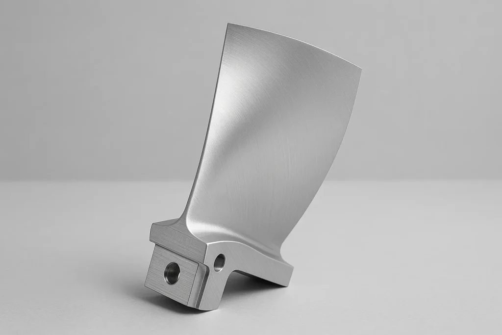 5-Axis CNC Machined Aluminum Compressor Blade for Aerospace and Turbine Applications
