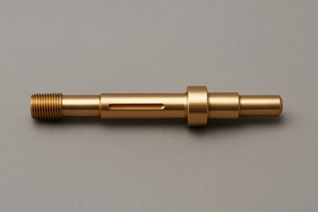 CNC Bronze/Brass Precision Control Shaft, High-Tolerance Fluid Spindle
