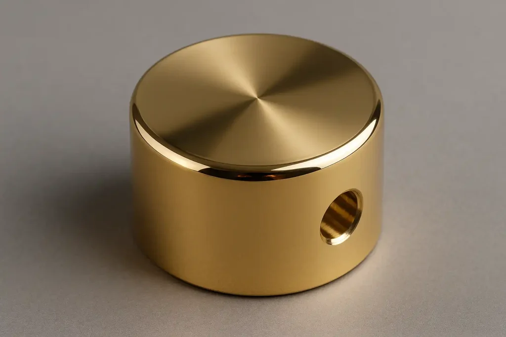 Polished Brass/Copper Cylinder, High Gloss Mirror Finish