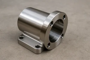 Passivated stainless steel machined component showing clean corrosion-free surface after chemical treatment.