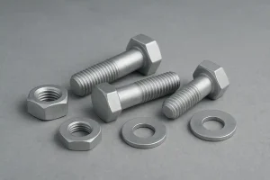 고강도 볼트, 너트 및 와셔를 보여주는 7075 알루미늄 패스너