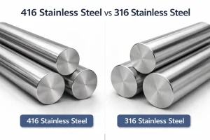 Comparison cover image of 416 and 316 stainless steel round bars