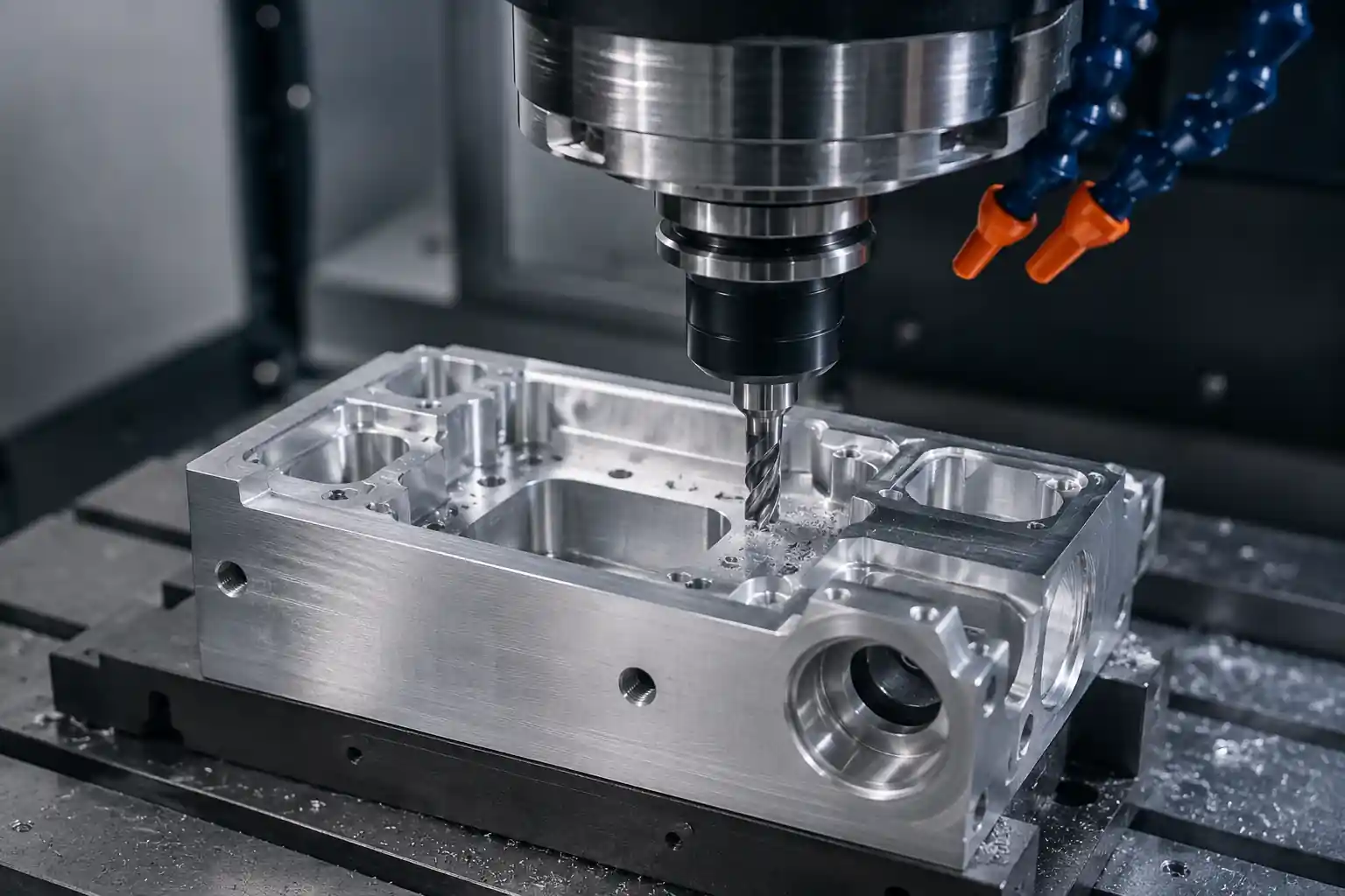 CNC machining cost example showing aluminum housing milling process