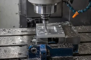 CNC machining lead time example showing aluminum part milling process