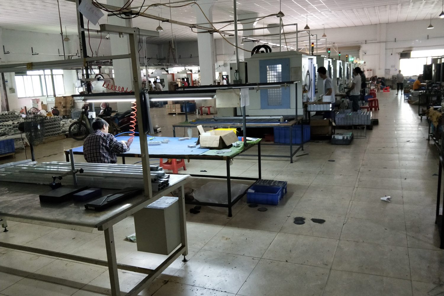Quality control and inspection area in manufacturing facility